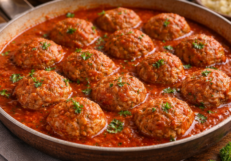 Ćufte in Sauce – Balkanische Hackbällchen in Tomatensauce - Rezept