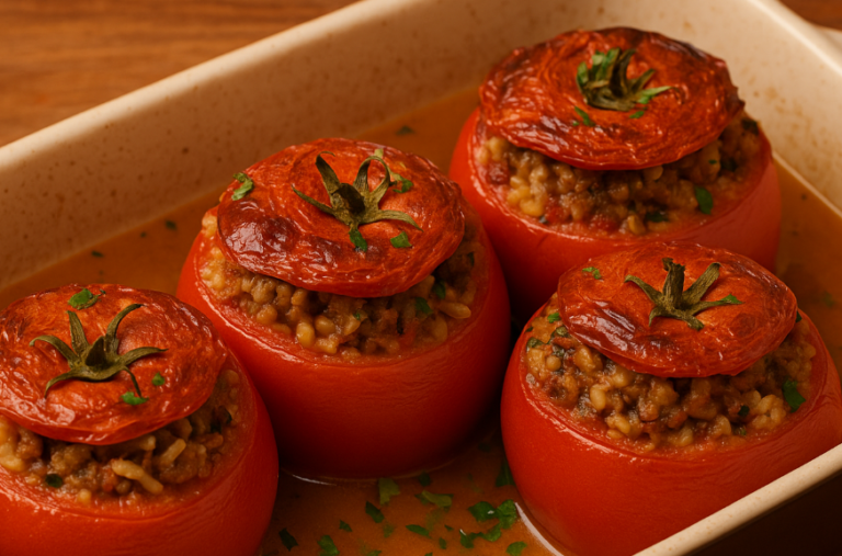 Gefüllte Tomaten mit Hackfleisch und Reis - Rezept