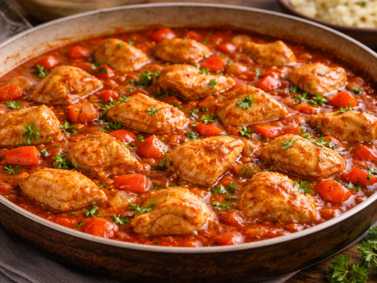 Hähnchengulasch – Klassisches Balkan-Gulasch mit Hähnchen - Rezept