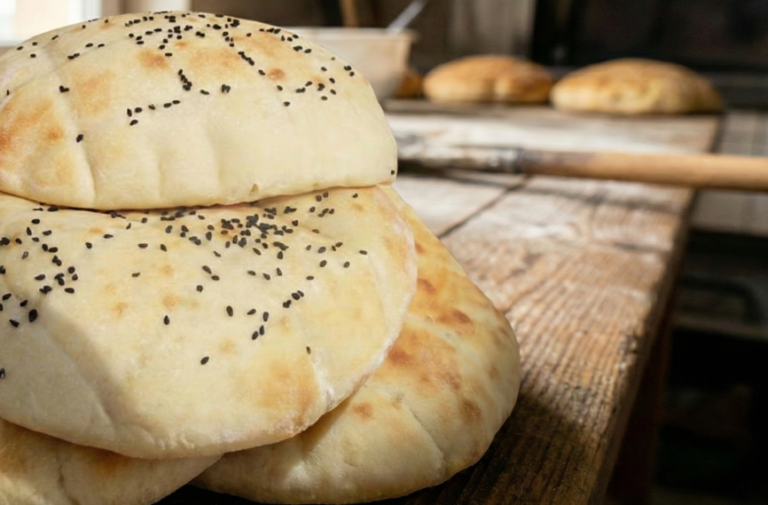 Somun Rezept – traditionelles Balkan Fladenbrot frisch gebacken