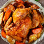 Gebackenes Hähnchen mit Gemüse – Rezept