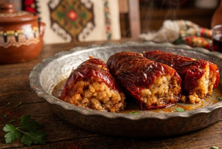Punjene Suhe Paprike – Getrocknete Paprika mit Bohnenfüllung