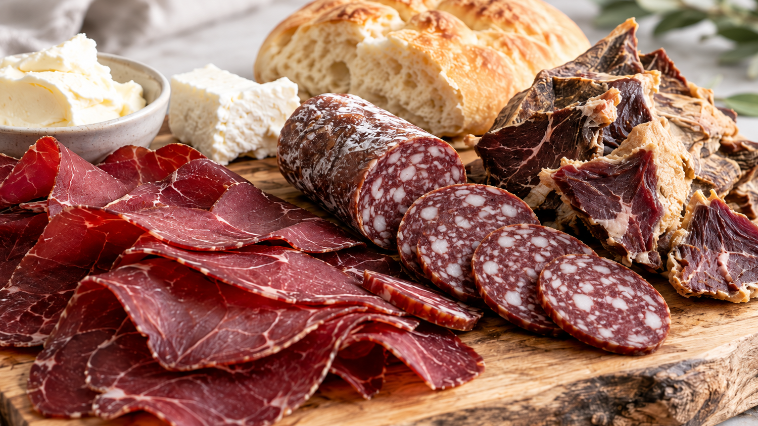 Bosnische Trockenfleisch-Spezialitäten mit Suho Meso, Sudžuk und Pečenica